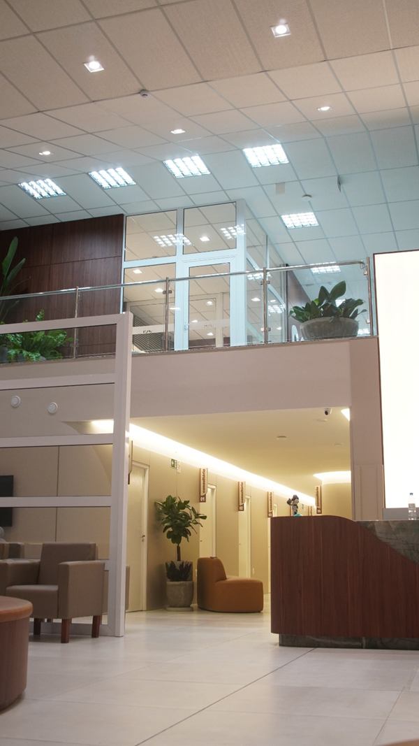 Hall de entrada e recepção do P.A.+ Lajeado